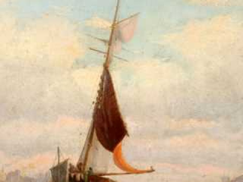 Friedrich Wilhelm Fabarius (German, 1815-1900), Vessels in a harbour,...