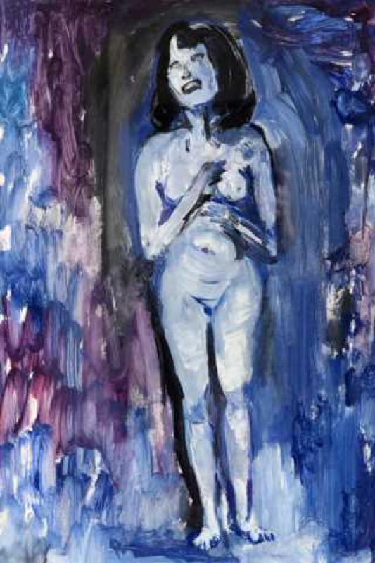 James Lawrence Isherwood (1917-1988), 'Bare Feet Sandie Shaw', signed and dated 67 lower left, oil on board, framed under glass. 60cm by 44cm  Sold with a certificate of authenticity, issued by Clive Isherwood, the artist's nephew  Artists Resale Right ro