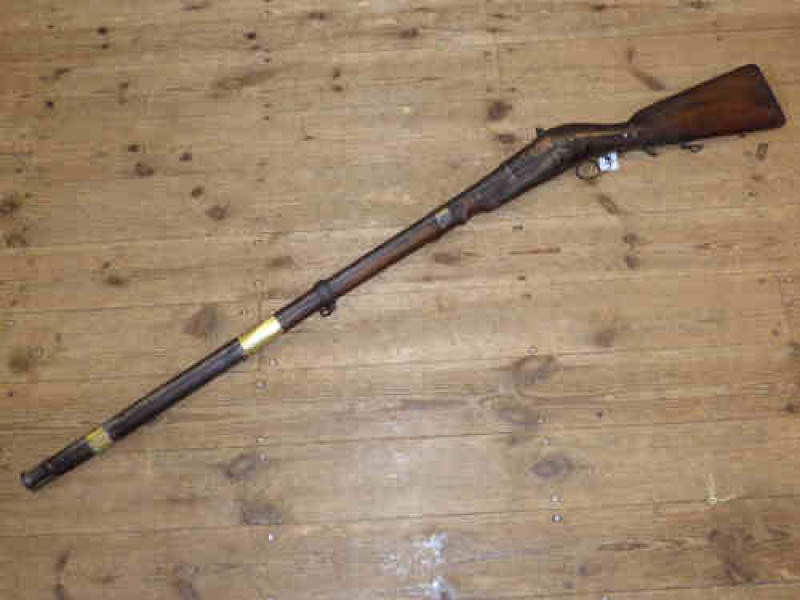 Indian rifle, the stock stamped no. 34