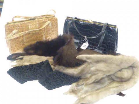 Riviera & Fassbender skin fashion handbags and fur stoles