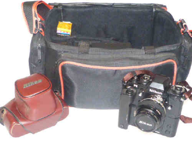 Nikon F3 Camera lenses and accessories with bag and camera case