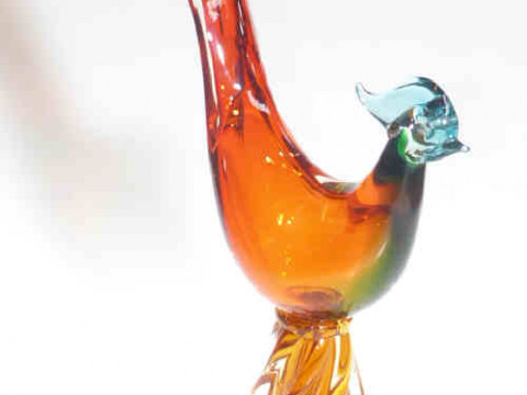 Post War Murano glass pheasant, 43cm high