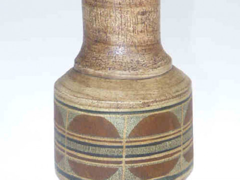 Large Troika vase with geometric pattern, 25.5cm high