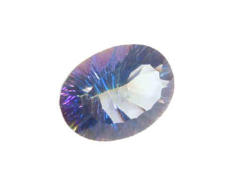 Oval-cut multi colour quartz
