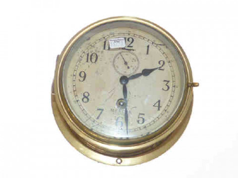 Mercer brass cased ships style clock