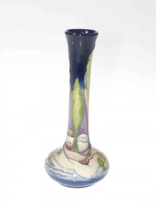 Moorcroft vase in the Poplars pattern
