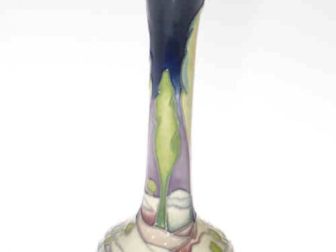 Moorcroft vase in the Poplars pattern