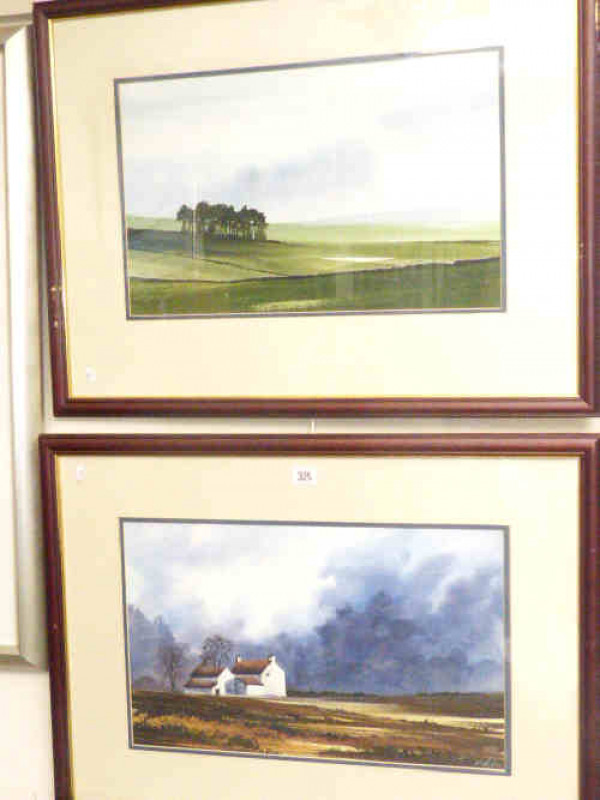 Dales landscapes, a pair of prints, framed