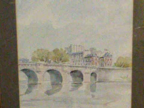 R. Dumax, Paris, signed, dated 1986 and titled lower right, watercolour,...