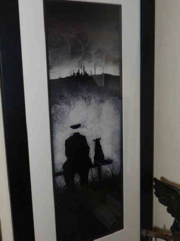 Lou Harris, Admiring the view, print, framed