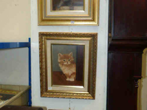 Kettinger, Kittens, three studies, oils on board, with Marble Arch Art...