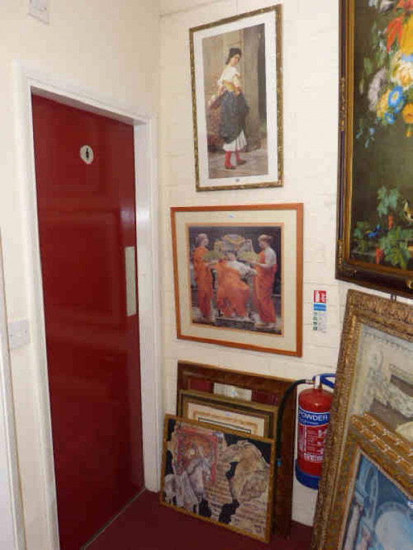 Mirror and four prints