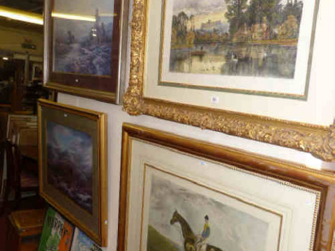 After Heffner, Windsor, etched by Brunet-Debaines, framed; a Hunt & Sons...