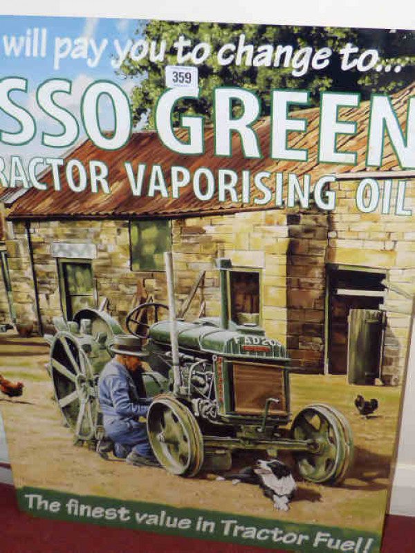Esso Green, Tractor Vaporising Oil, an enamel sign