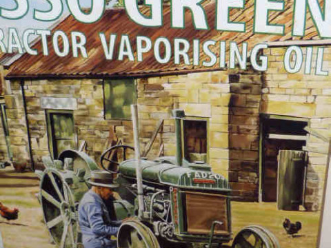 Esso Green, Tractor Vaporising Oil, an enamel sign