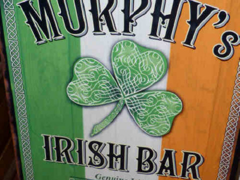 Murphy's Irish Bar, an enamel sign