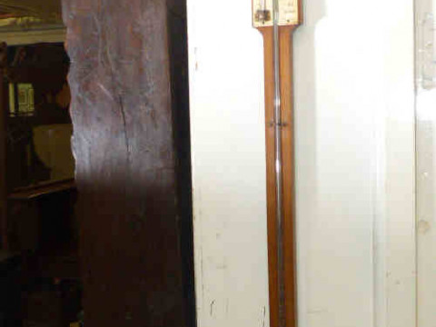 19th Century mahogany stick barometer, Huband Evesham