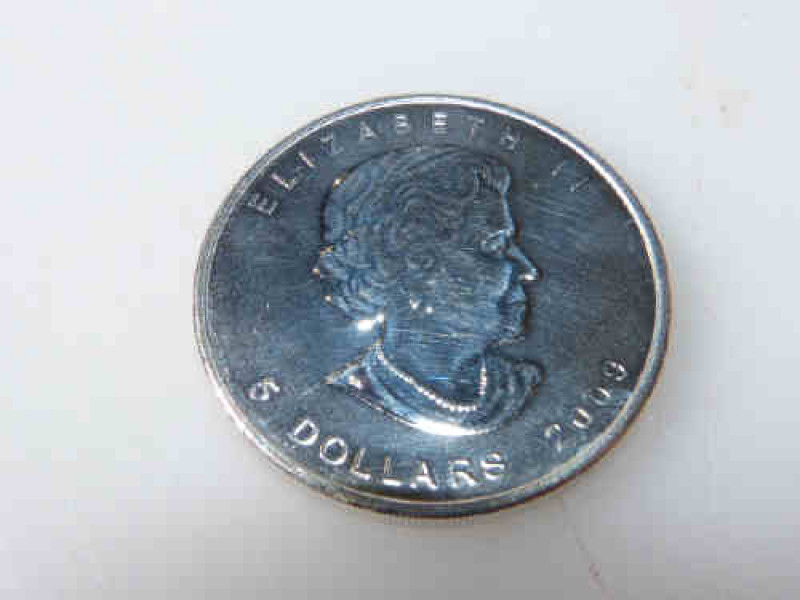 2009 five dollars coin, 9999 fine silver