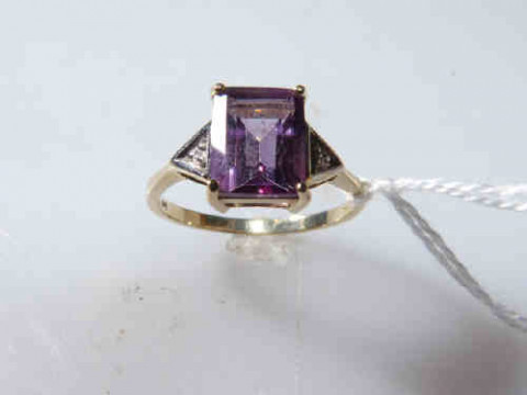 9ct gold dress ring, size Q