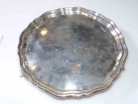 Silver salver, E. Viner, Sheffield 1934, 17 troy ozs