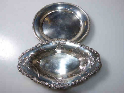 Silver dish, Mappin & Webb, Sheffield 1931; and another silver dish, R....