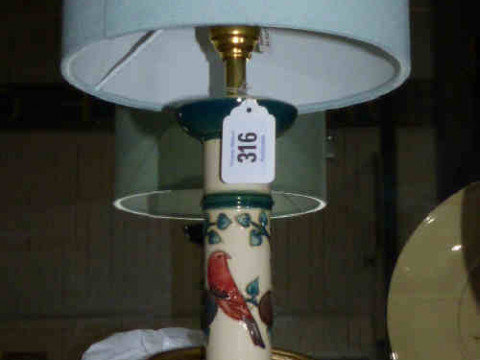 Moorcroft table lamp