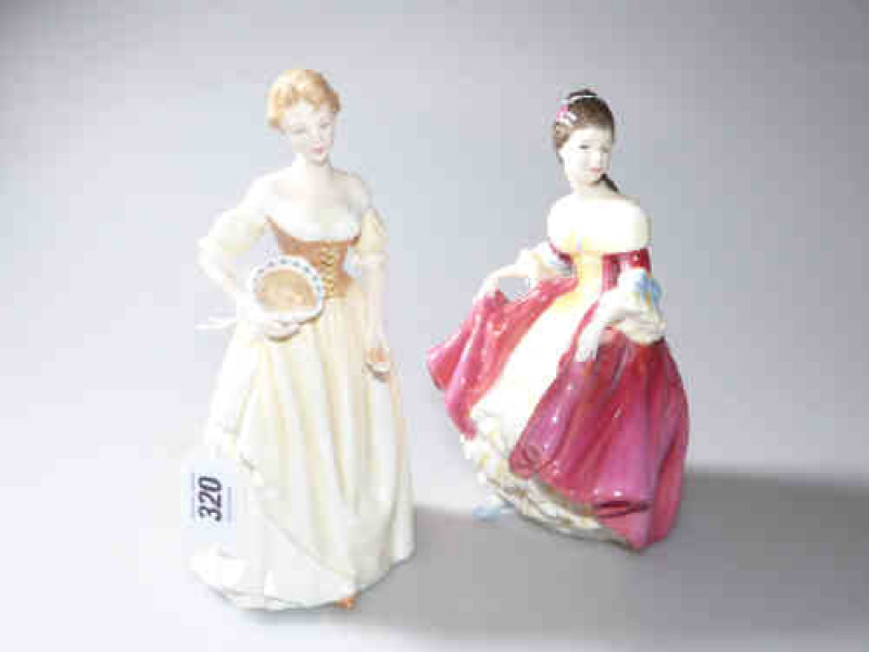 Two Royal Doulton figures, Maid of the Meadow, HN4316 and Southern Belle, HN2229