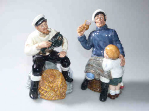 Two Royal Doulton figures, The Lobster Man, HN2323 and Song of the Sea,...