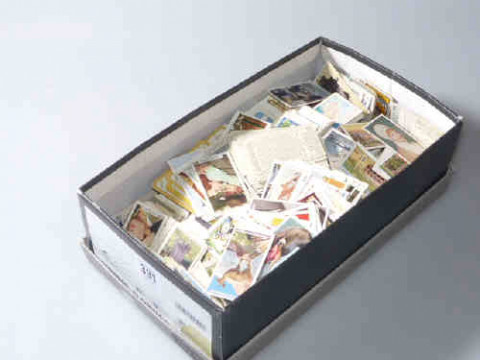 Box of cigarette cards