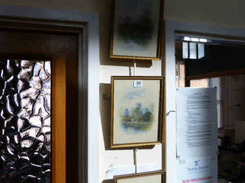 Geo Fall, York, set of three watercolours, framed