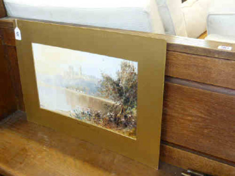 W.G. Cole, Durham Cathedral, Watercolour, unframed