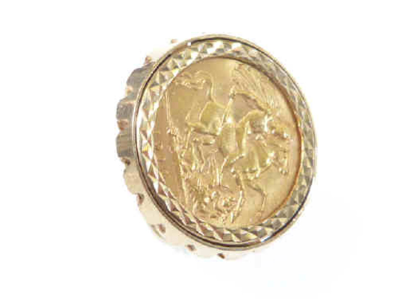 Half sovereign ring, the mount hallmarked for 9ct gold, size N