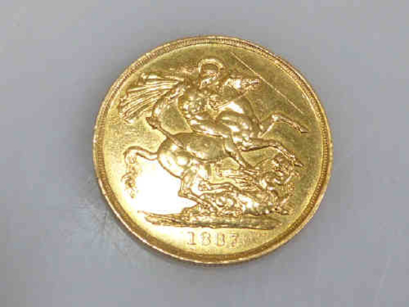 Victoria gold two pound coin, Jubilee year 1887