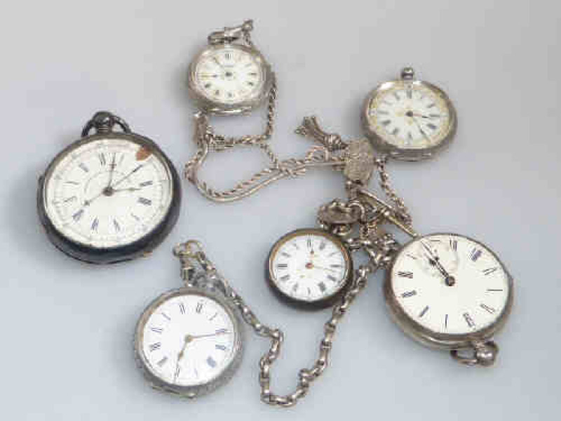 Bag of silver watches