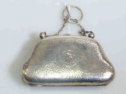 Hammered silver purse