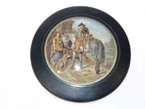 Framed pot lid, the trooper