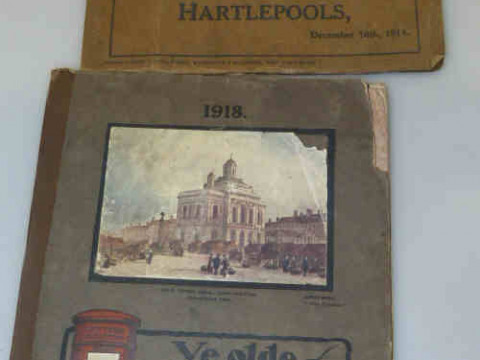1914 booklet 'The German Raid on the Hartlepools' and 1918 Darlington...