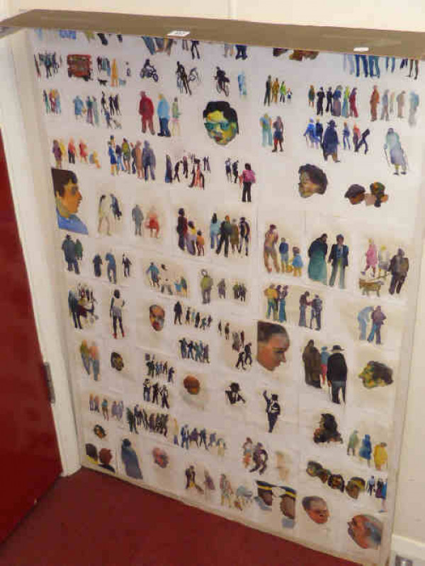 David Carr, collection of small watercolours of people, unframed as one on card
