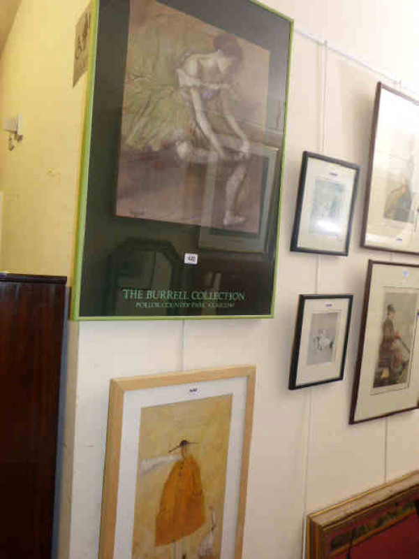 Framed poster for 'The Burrell Collection, Glasgow', Sam Toft print and other (3)
