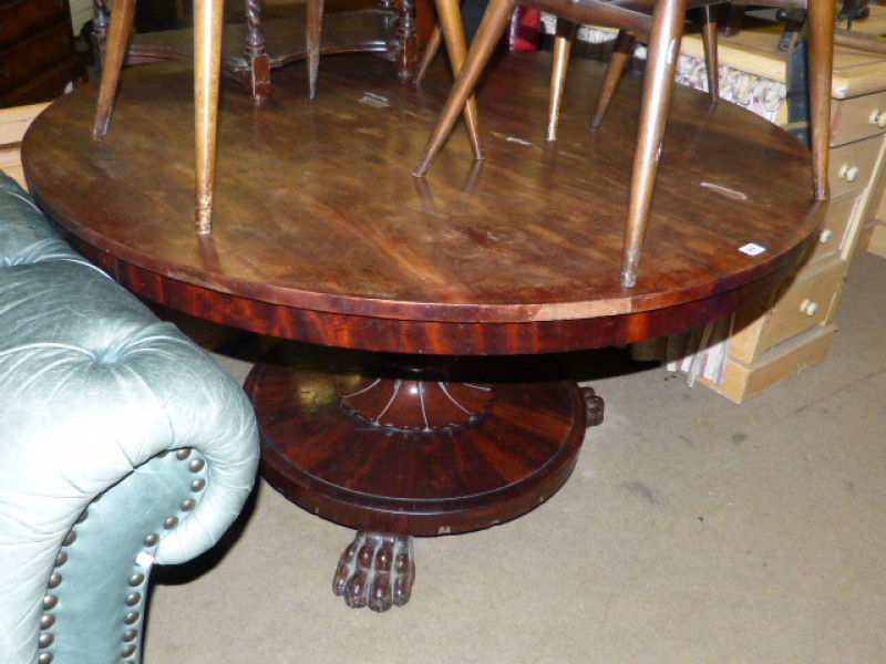 Three Ercol elbow chairs and oak barley twist side table (5)