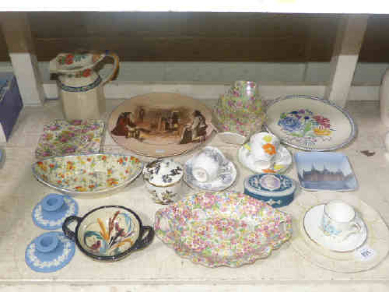 Chintz china, Doulton, Poole, Copenhagen and Belleek plates, etc