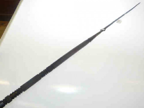 Ethnic carved wood spear