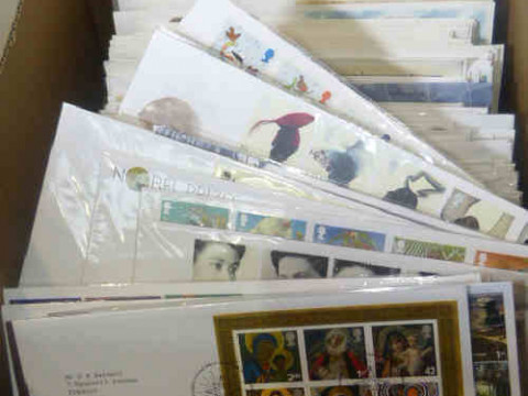 Box of first day covers