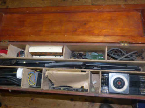 Trix twin railway set in mahogany box