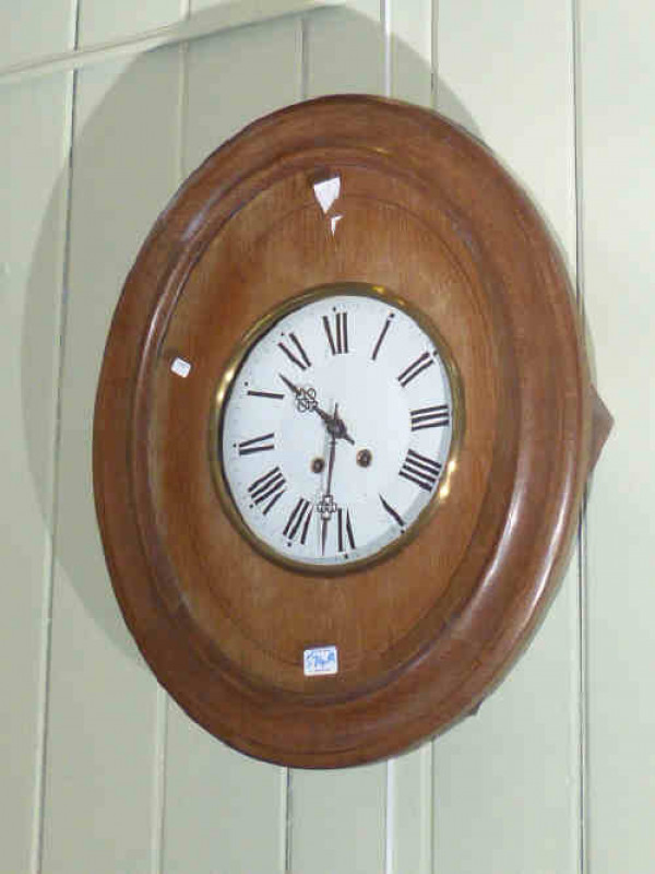Continental oak cased wall clock
