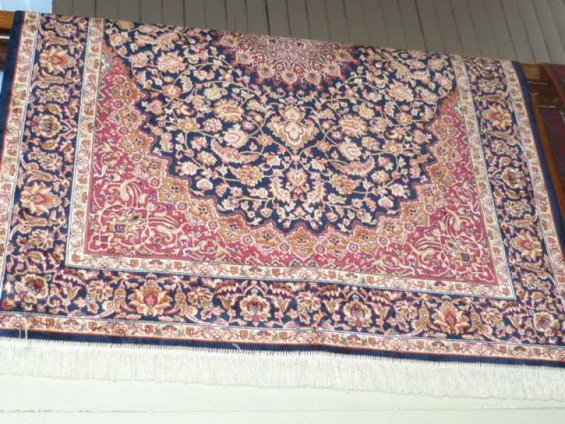 Blue ground Esfahan rug 1.90 x 1.40