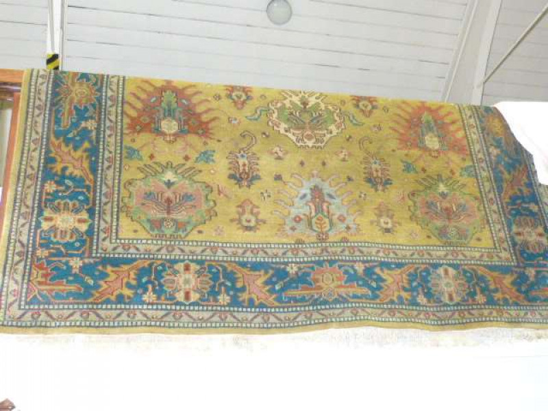 Mustard ground Persian design carpet 3.00 x 2.38