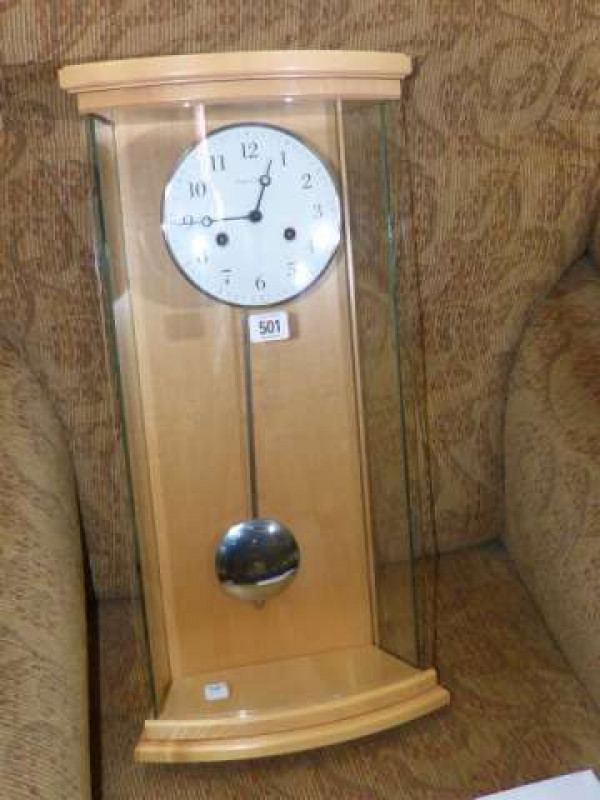 Hermle beech finish wall clock