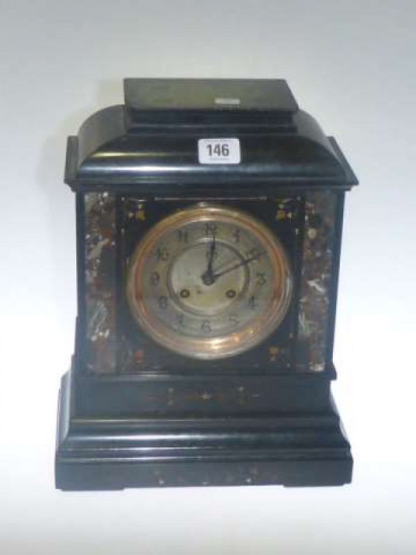 Victorian marble mantel clock