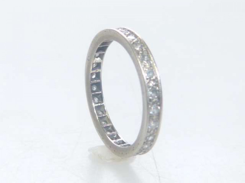 Diamond full eternity ring, size M1/2